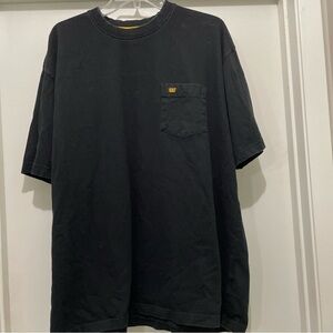 Men’s XL CAT black pocket logo T-shirt.